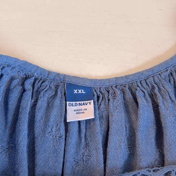 Old Navy Denim Blue Blouse with Button Detail - Picture 2 of 7